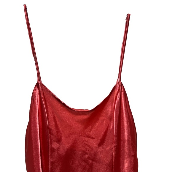 Vintage Y2K Secret Treasures Hot Pink Satin Nightgown Size Large - Picture 4 of 11